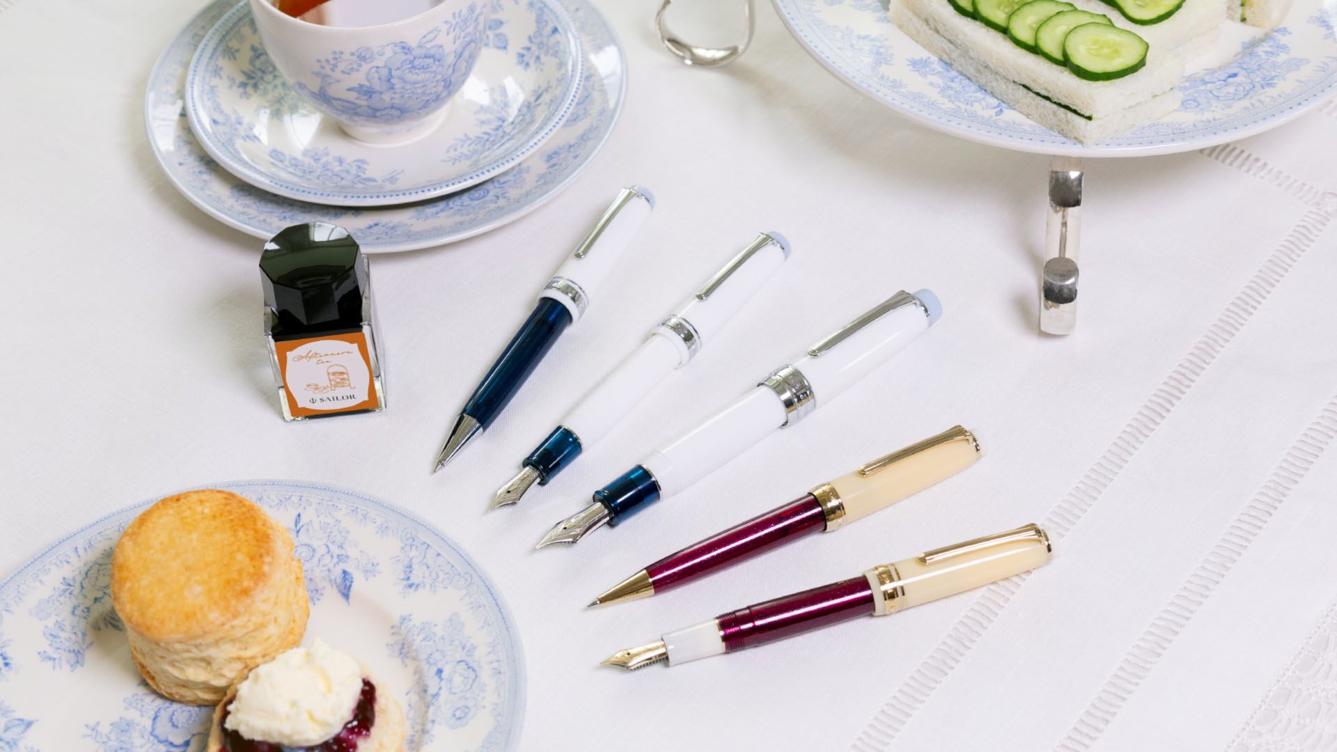 セーラー万年筆 アフターヌーンティー モロッコホワイト MF 徹底的 
